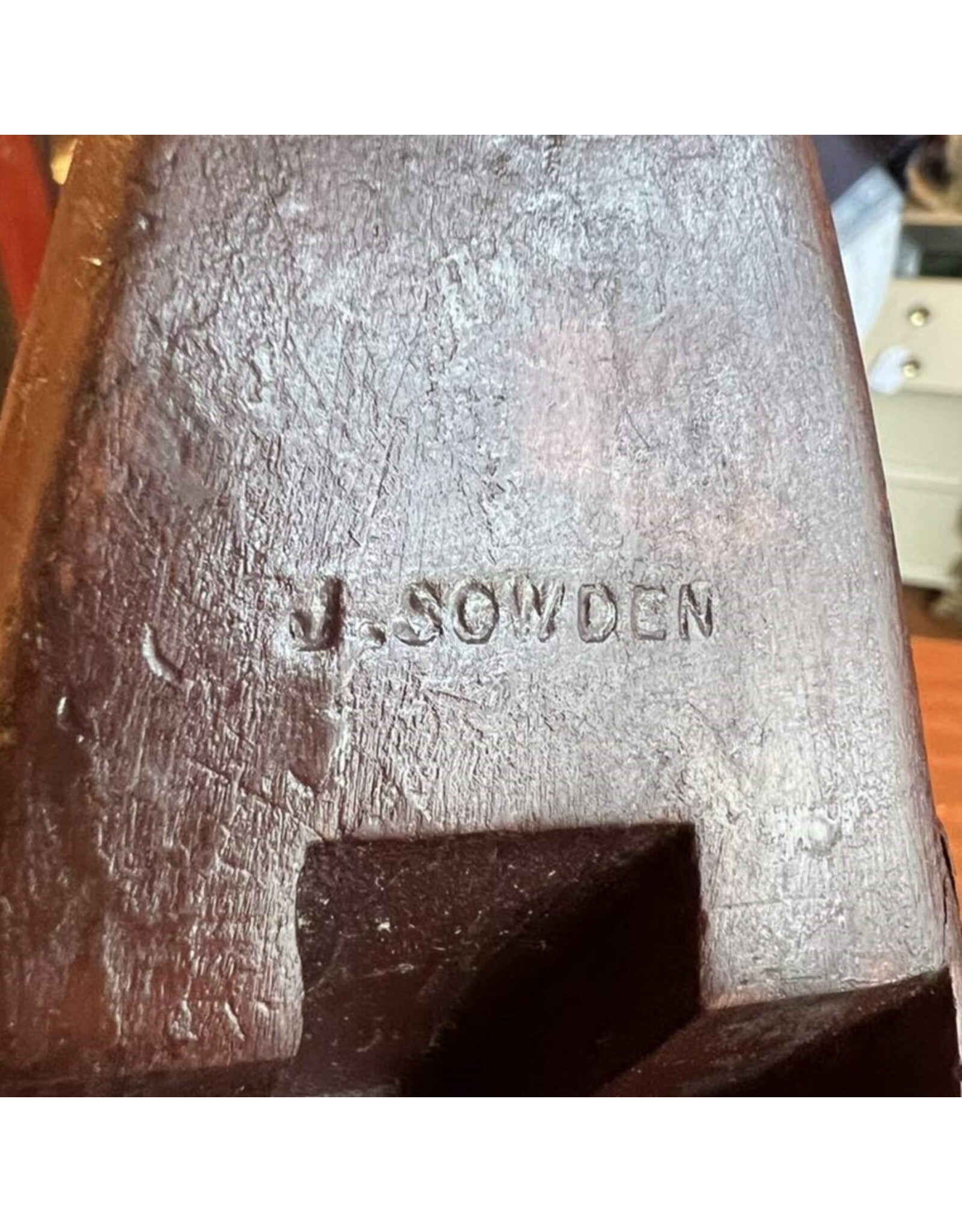 Antique woodworking plane - coffin shape, Warranted Cast Steel, 1892