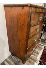 Chest of drawers - antique bow front chest of five drawers