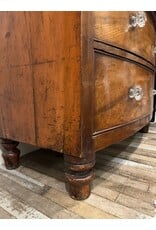 Chest of drawers - antique bow front chest of five drawers