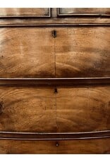Chest of drawers - antique bow front chest of five drawers