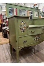 Sideboard - unique painted green mirror back