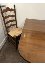 Dining room table and six chairs - maple, rush seats