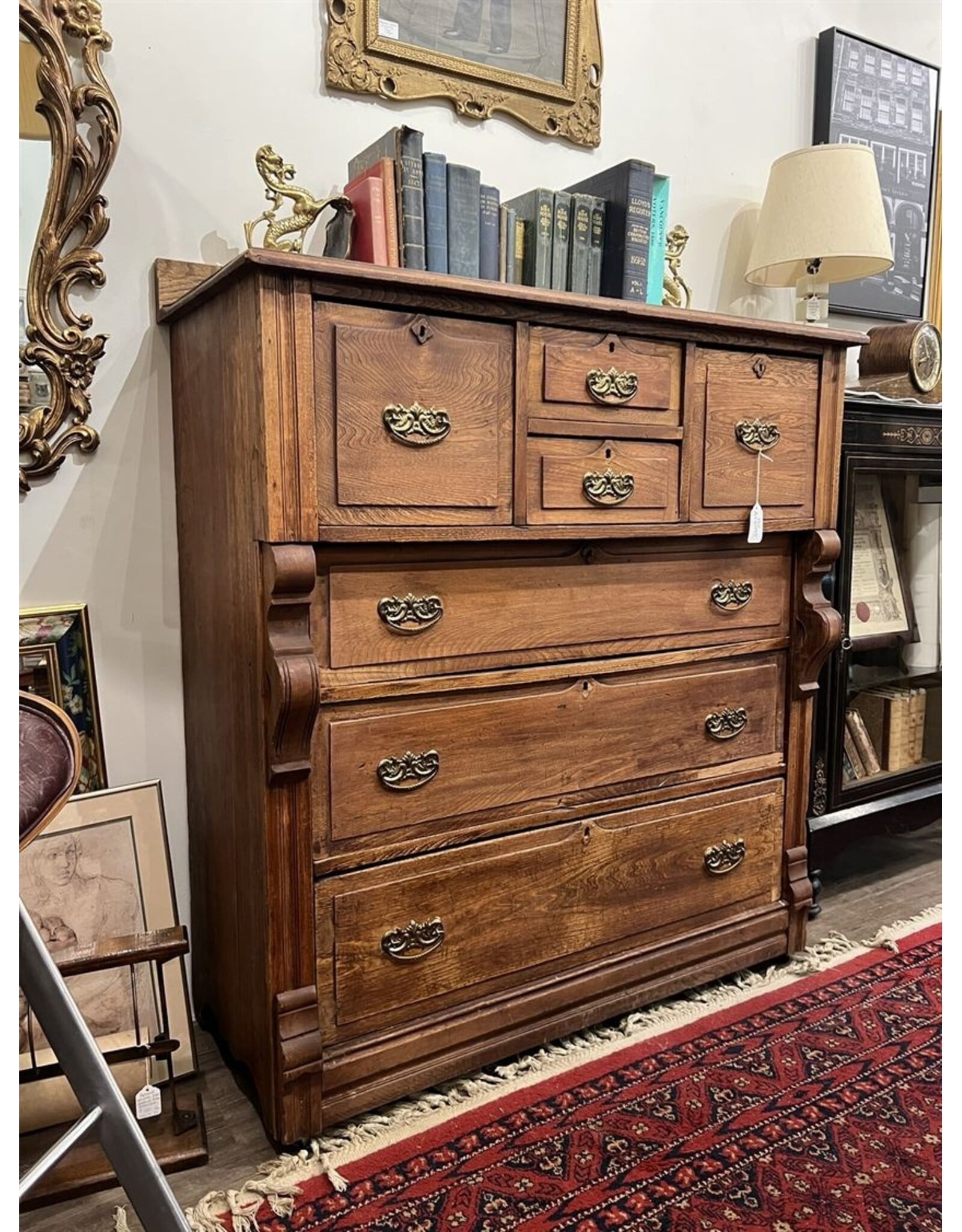 Dresser - seven drawer, oak