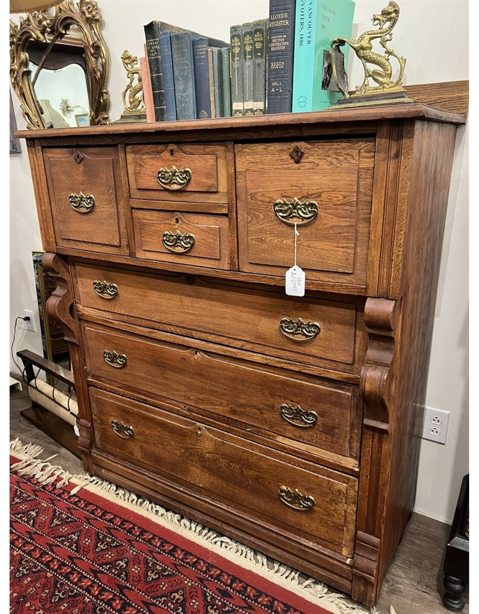 Dresser - seven drawer, oak