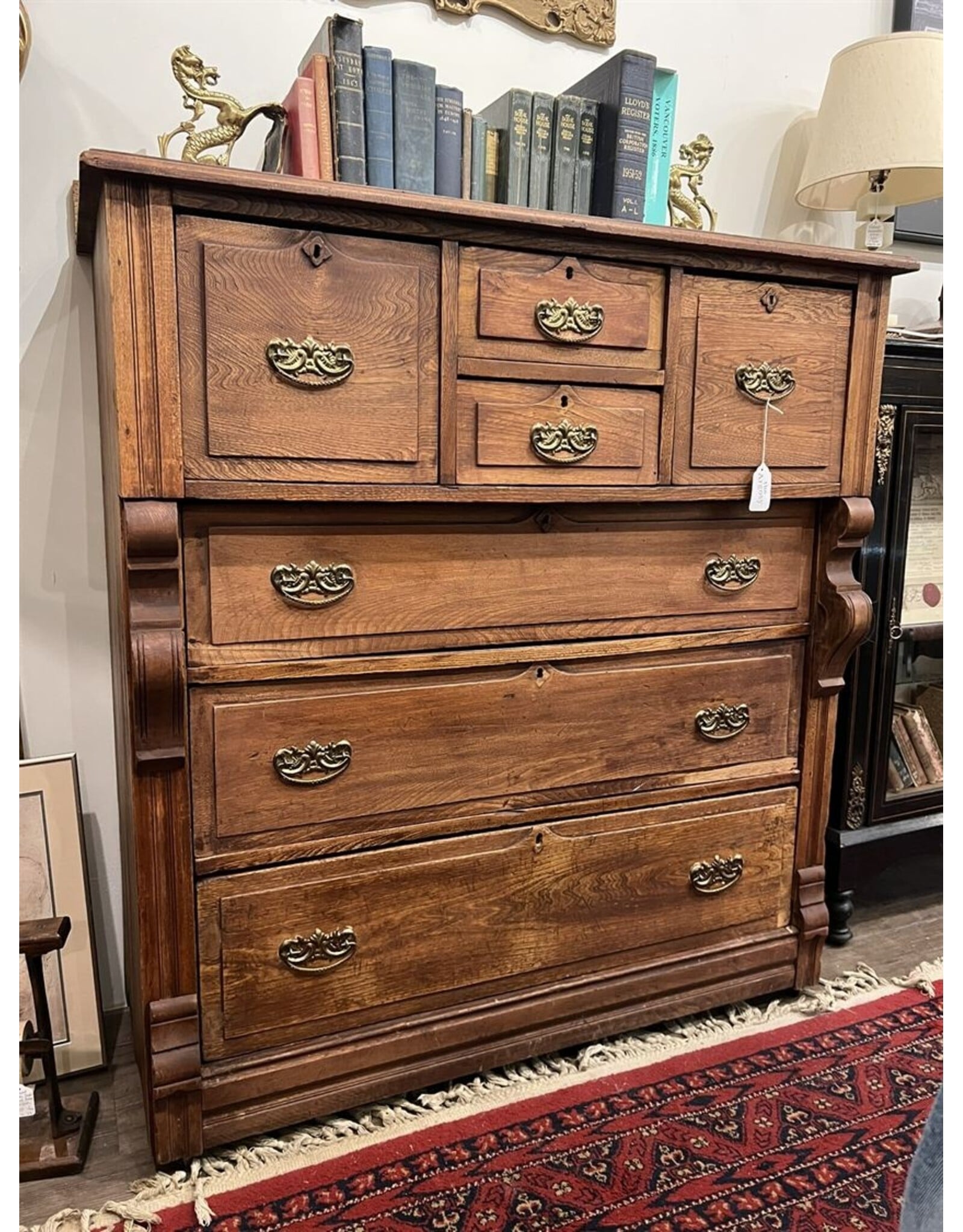 Dresser - seven drawer, oak