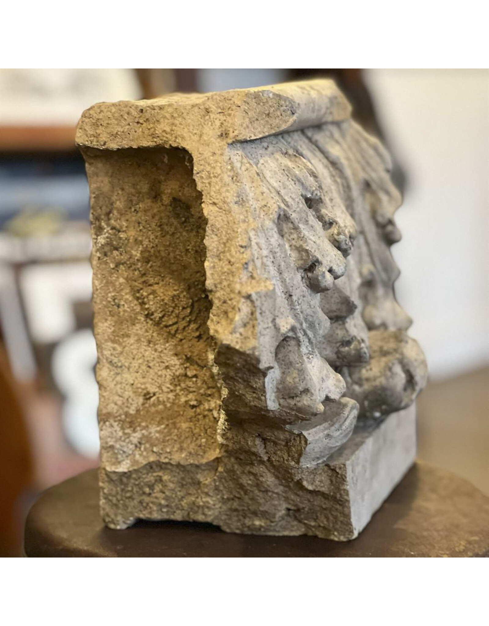 captial salvaged from building in Chicago