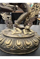 Brass statue - Tibetan deity Vajravarahi 15" tall