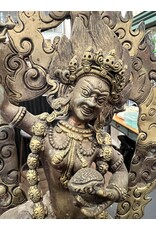 Brass statue - Tibetan deity Vajravarahi 15" tall