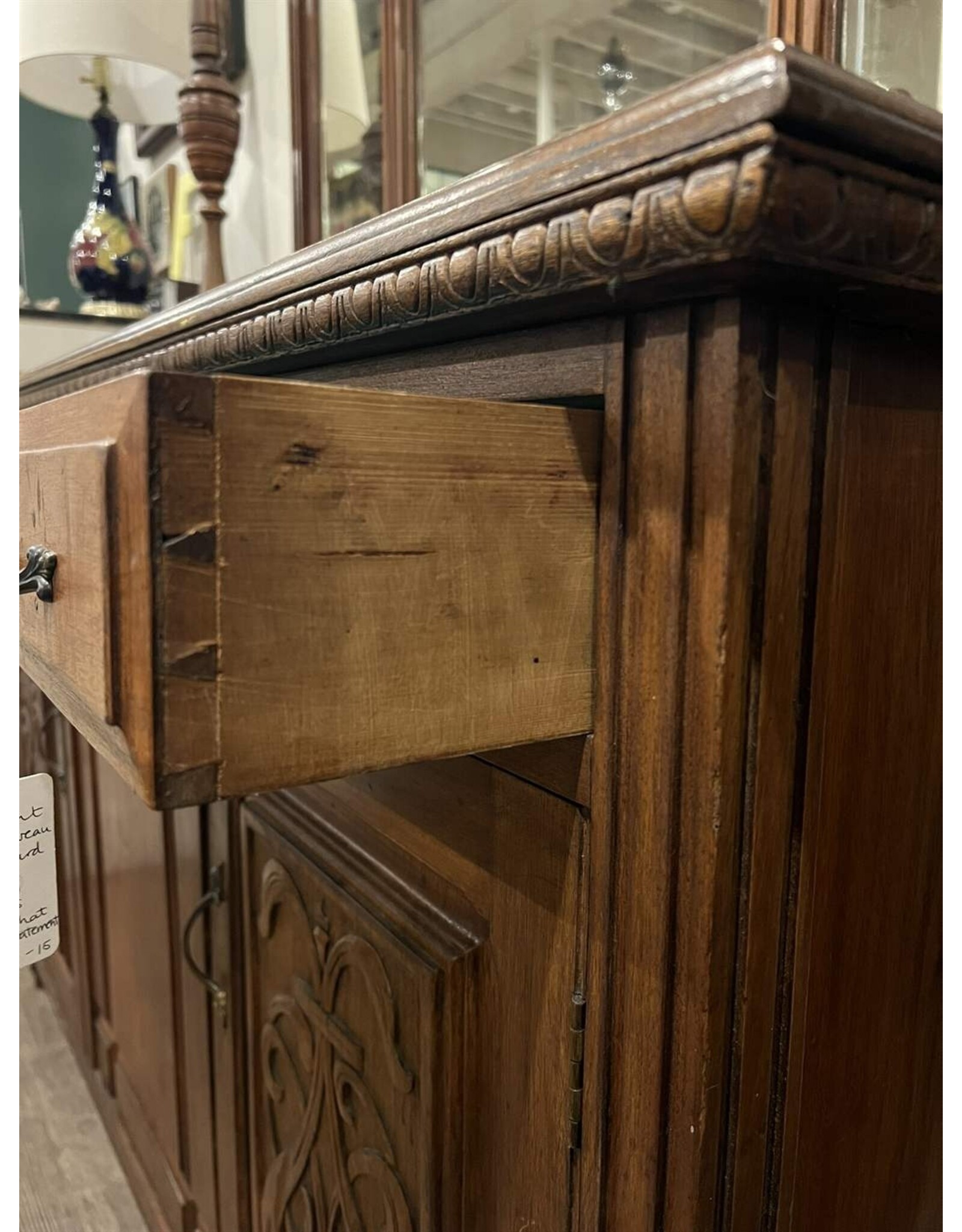 Sideboard - antique art nouveau style tall mirror back