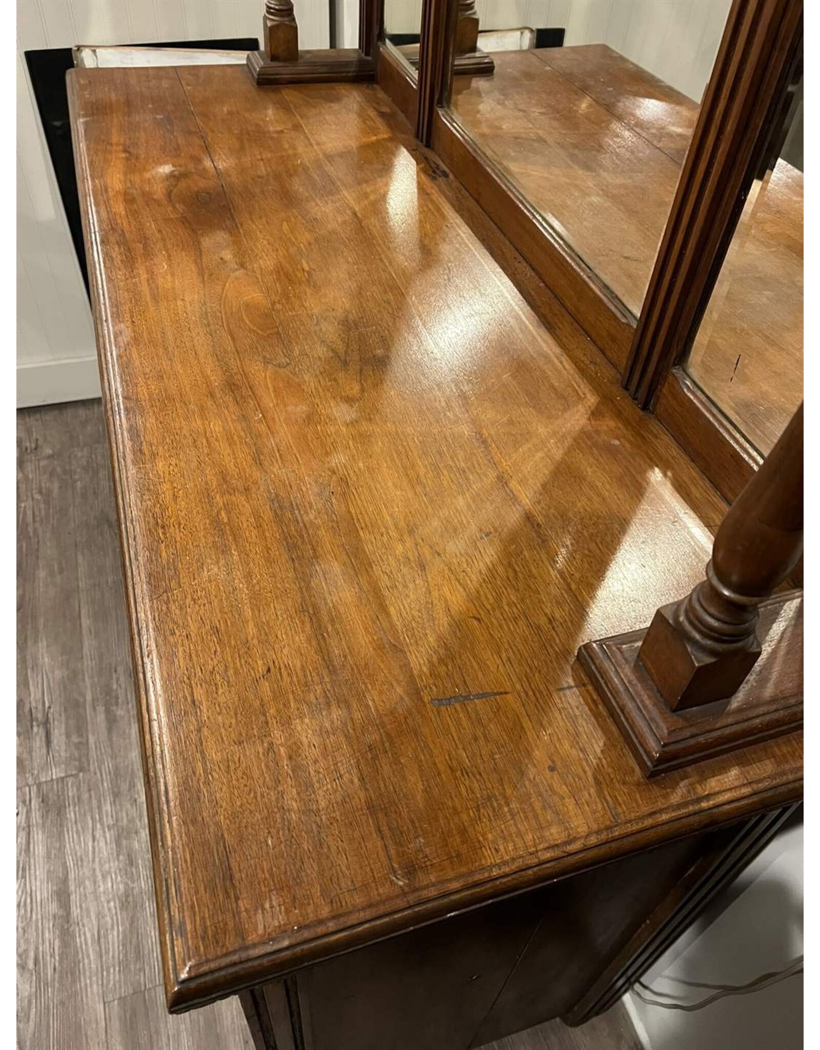 Sideboard - antique art nouveau style tall mirror back