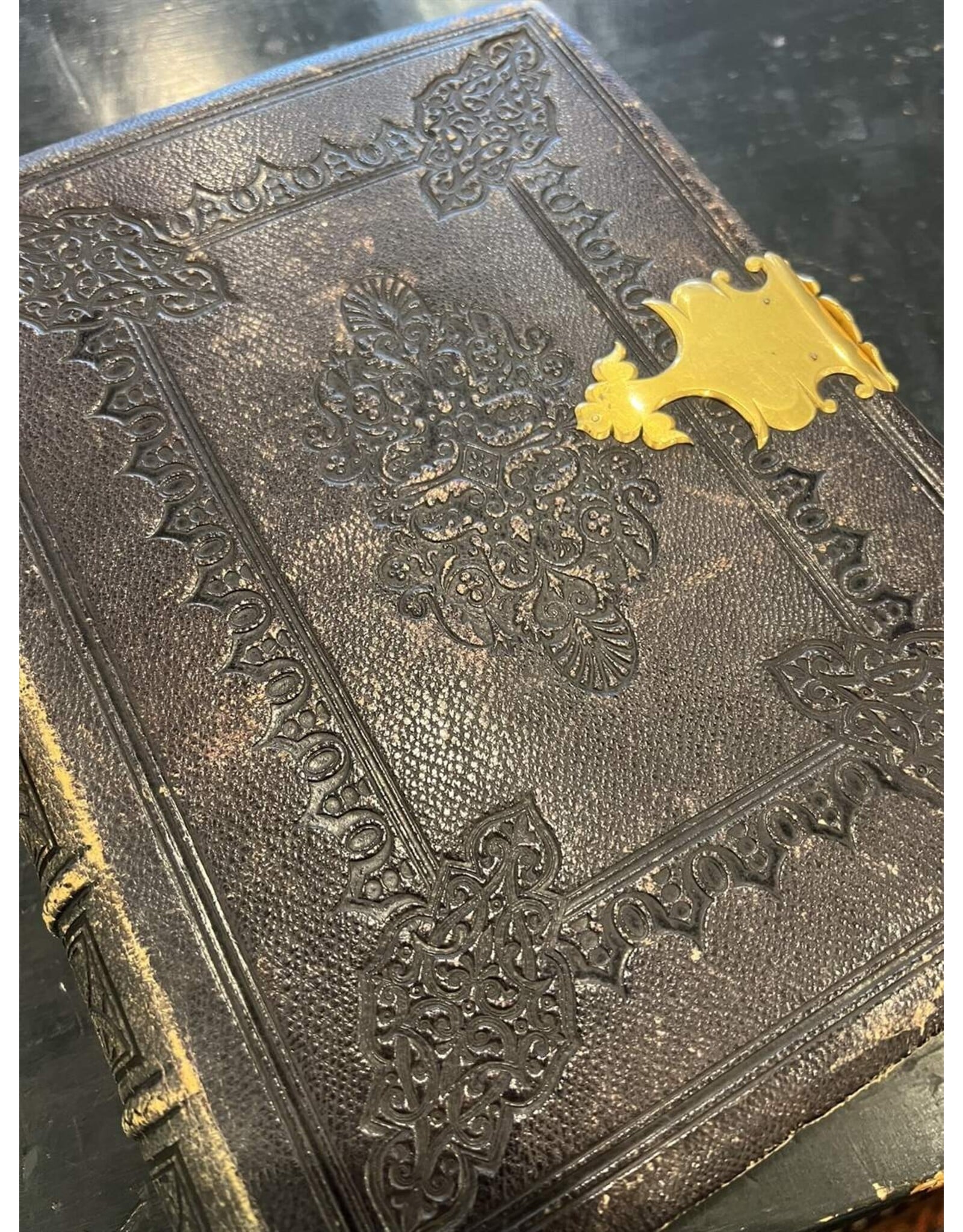 Holy Bible - 1846 edition, King James, leather, brass clasp