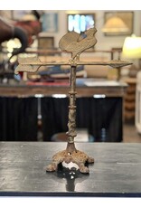 Weathervane - rooster, arrow, cast iron, heavy, rustic, on stand