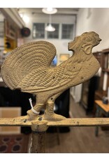 Weathervane - rooster, arrow, cast iron, heavy, rustic, on stand