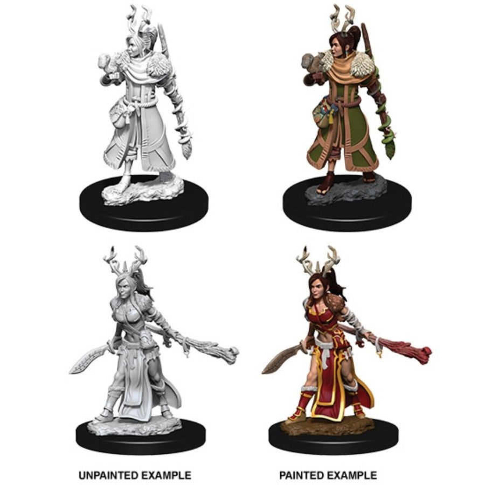 Wiz Kids Unpainted Miniatures: Human Druid Female - D&D - W09