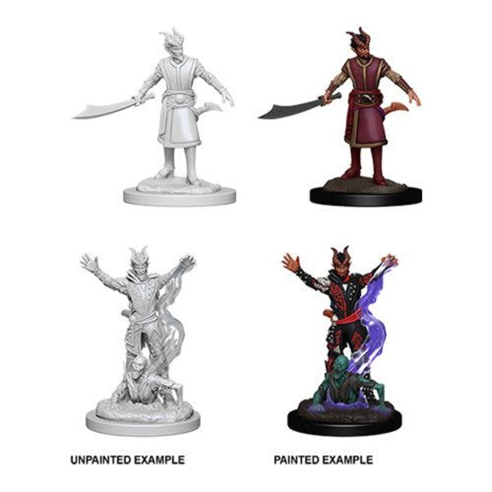 Wiz Kids Unpainted Miniatures: Tiefling Warlock Male - D&D - W06