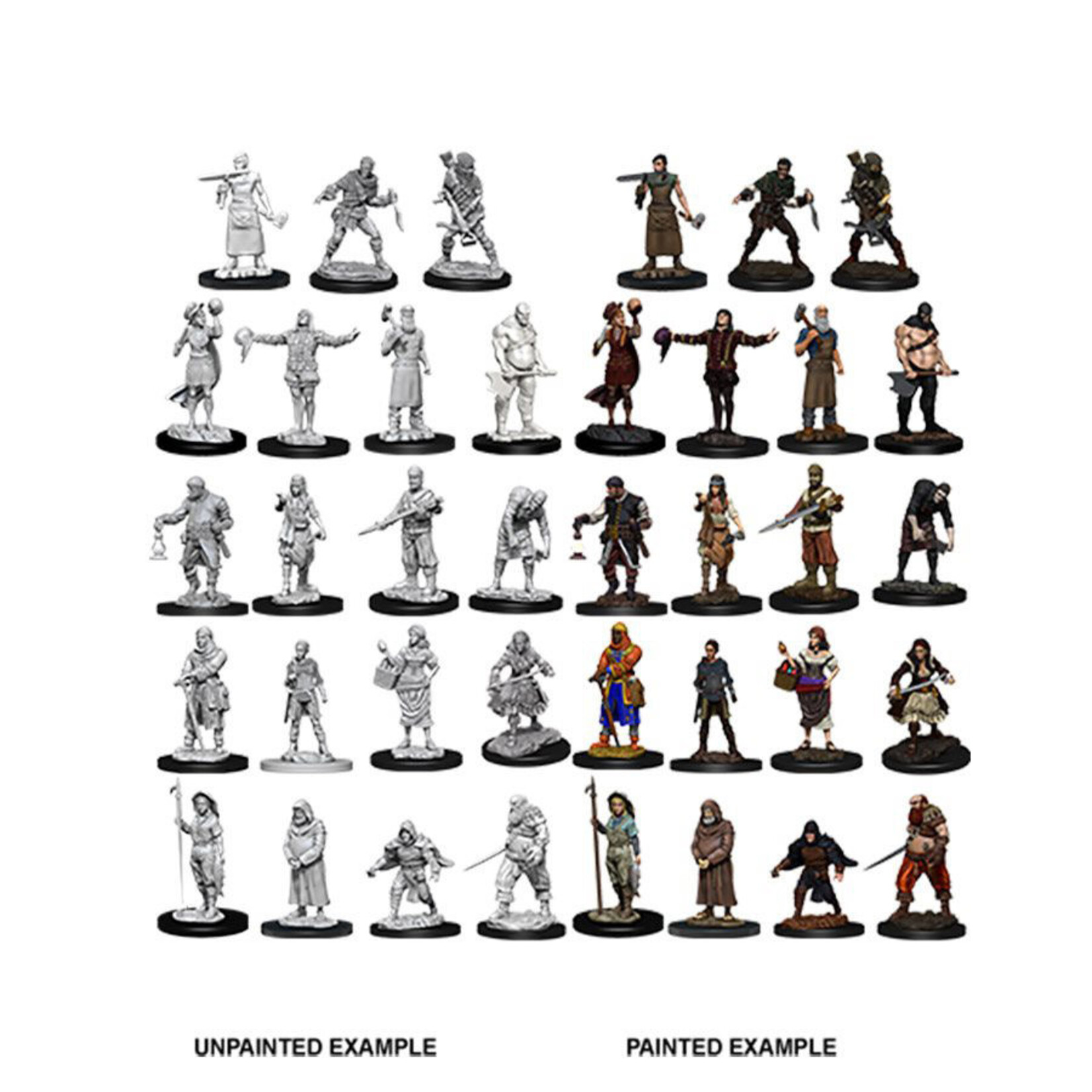Wiz Kids Unpainted Miniatures: Townspeople & Accessories - PF - W08
