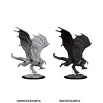 Wiz Kids Unpainted Miniatures: Young Black Dragon - D&D - W08