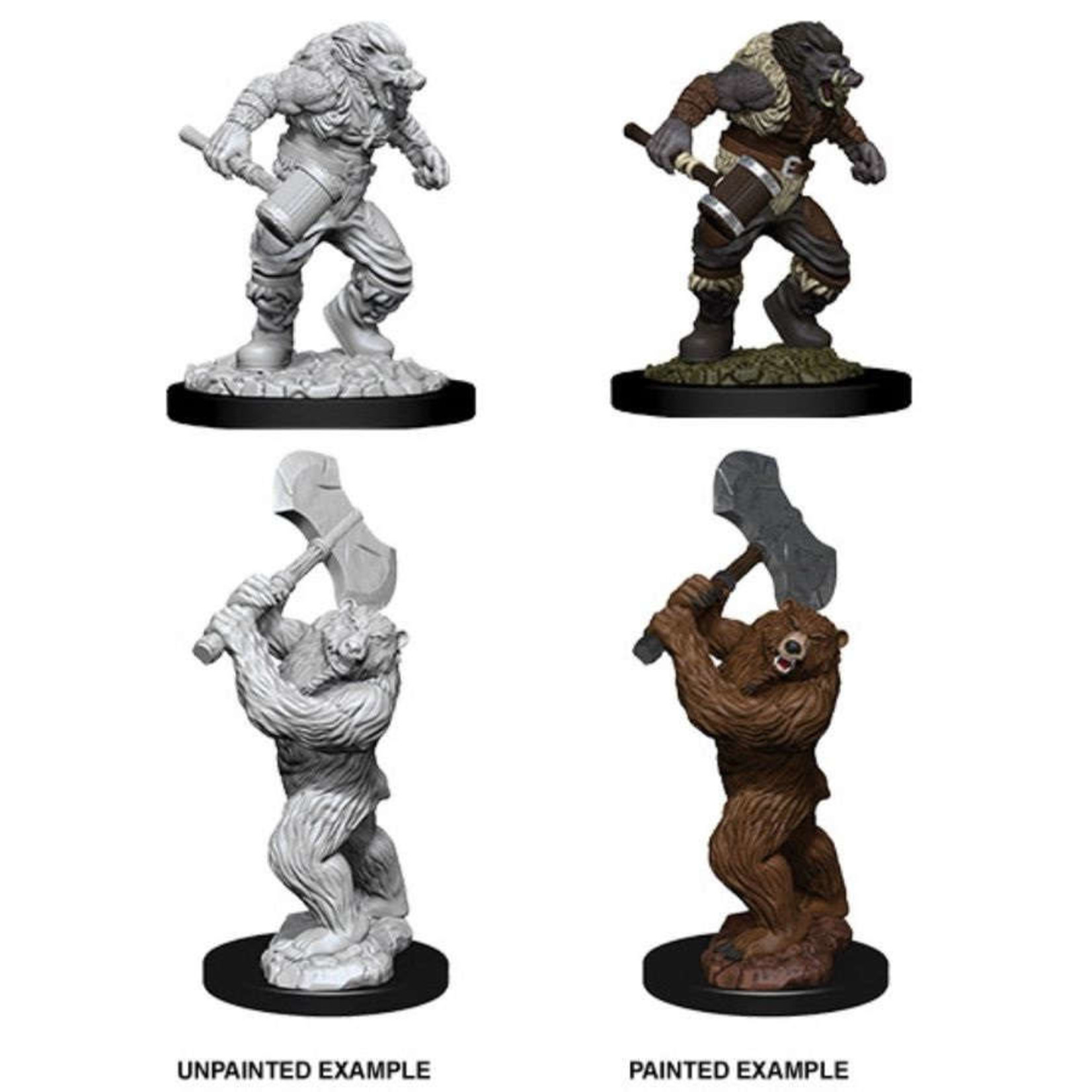 Wiz Kids Unpainted Miniatures: Wereboar & Werebear - D&D - W09