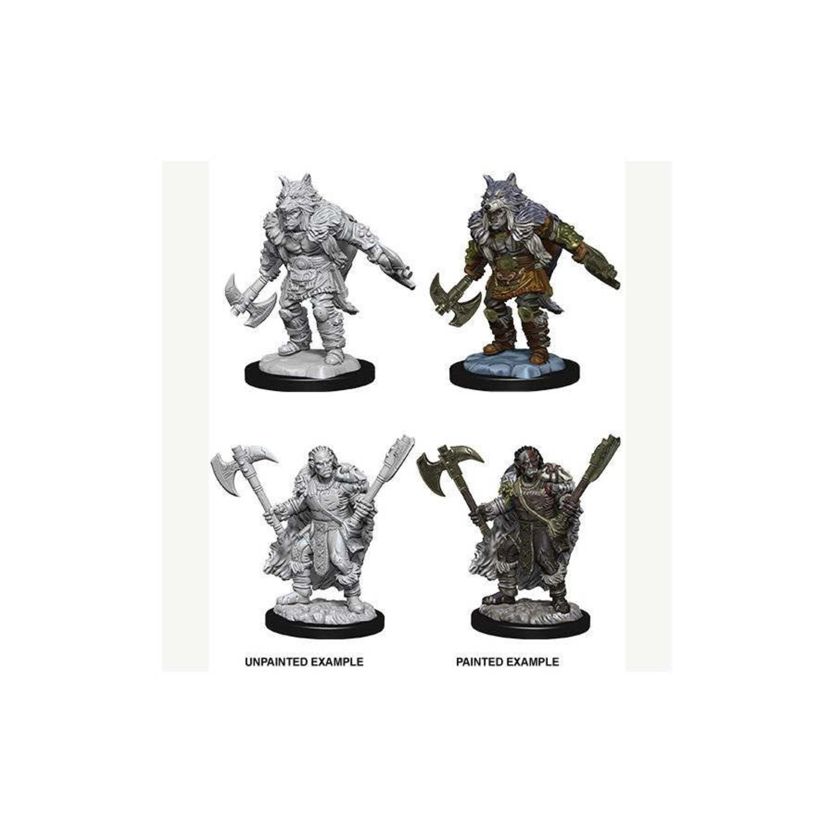 Wiz Kids Unpainted Miniatures: Half-Orc Barbarian Male - D&D - W09