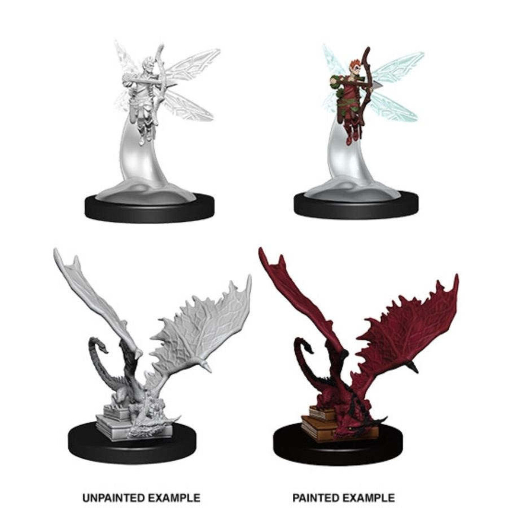 Wiz Kids Unpainted Miniatures: Pseudodragon & Sprite- D&D - W09