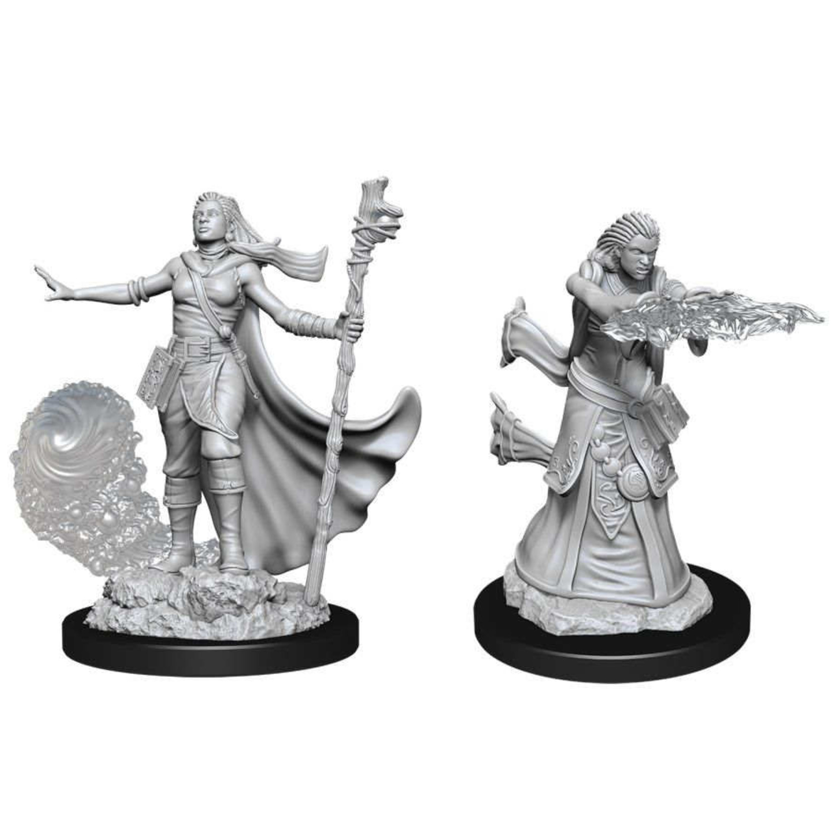 Wiz Kids Unpainted Miniatures: Human Wizard Female - D&D - W11