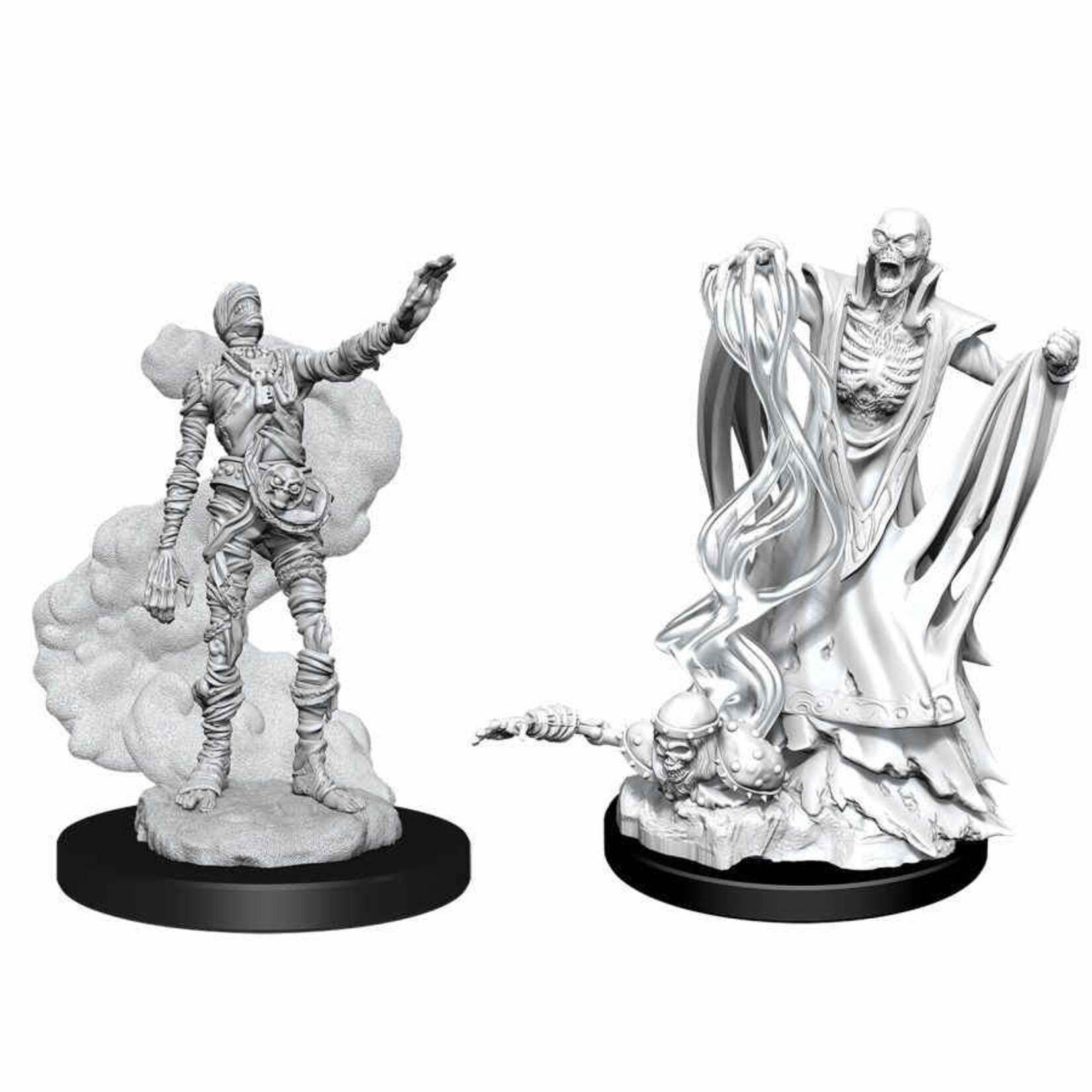 Wiz Kids Unpainted Miniatures: Lich and Mummy Lord - D&D - W11