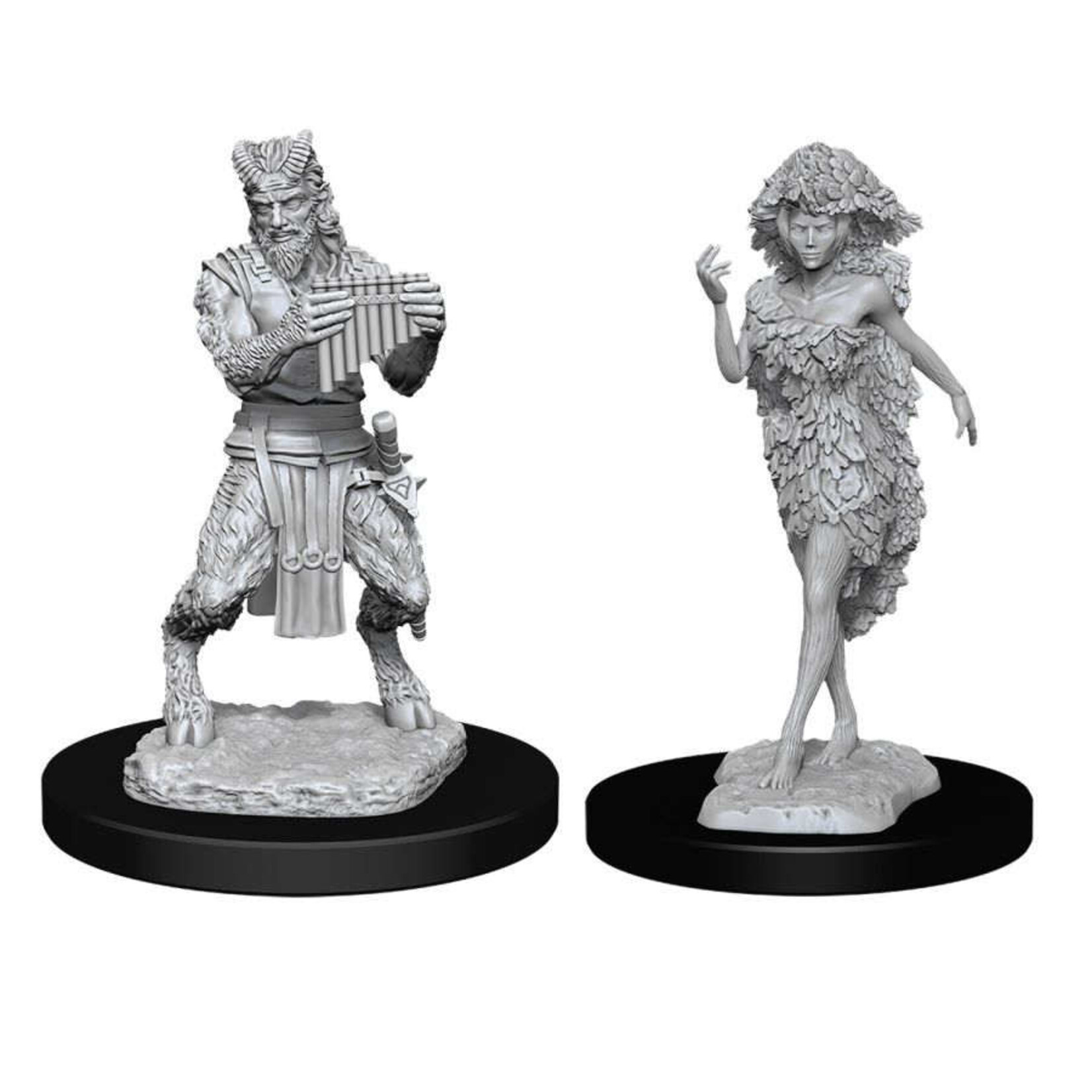 Wiz Kids Unpainted Miniatures: Satyr and Dryad - D&D - W11