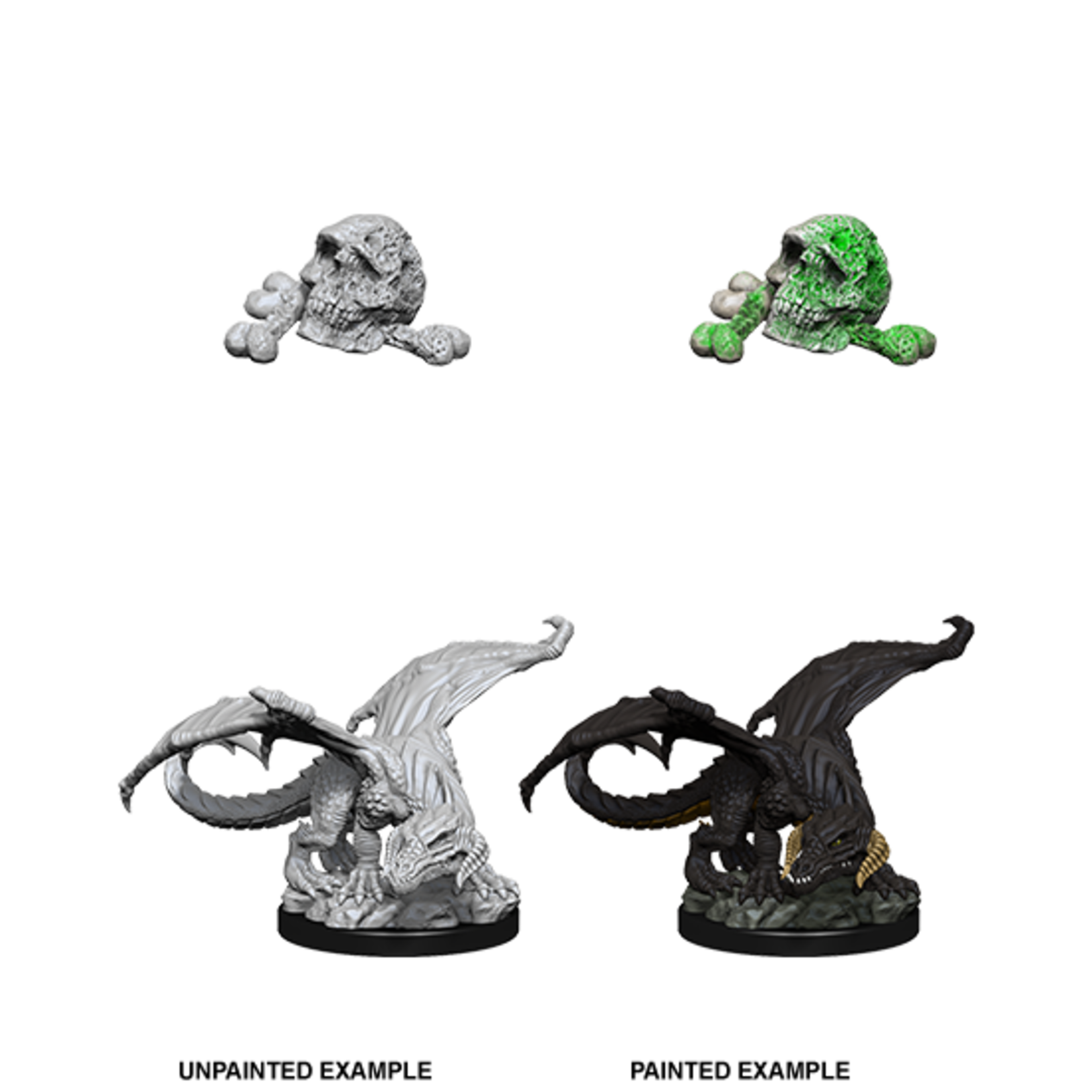 Wiz Kids Unpainted Miniatures: Black Dragon Wyrmling - D&D - W10
