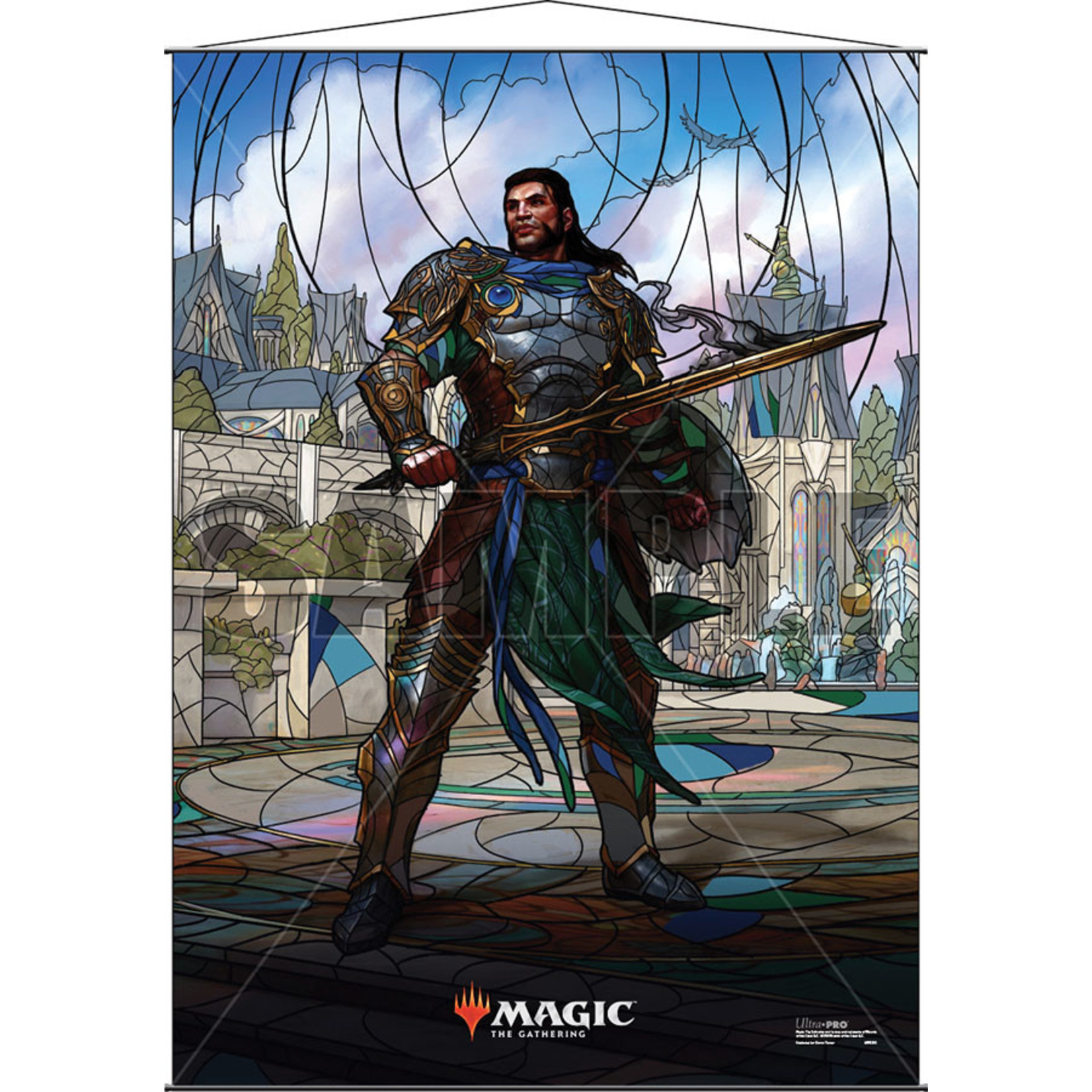 Wizards of the Coast MTG Wall Scroll - Stained Glass - Gideon