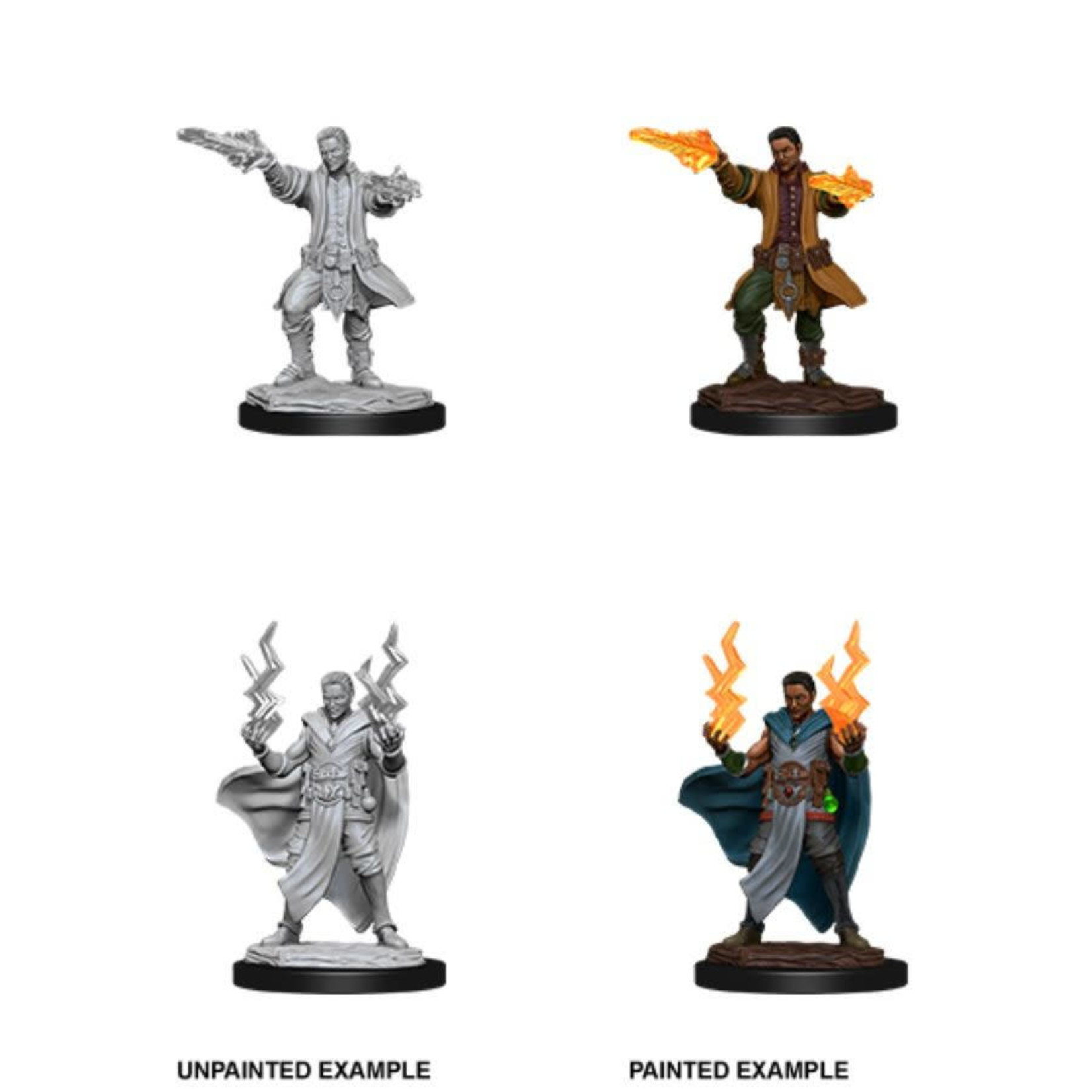 Wiz Kids Unpainted Miniatures: Human Sorcerer Male - D&D - W12