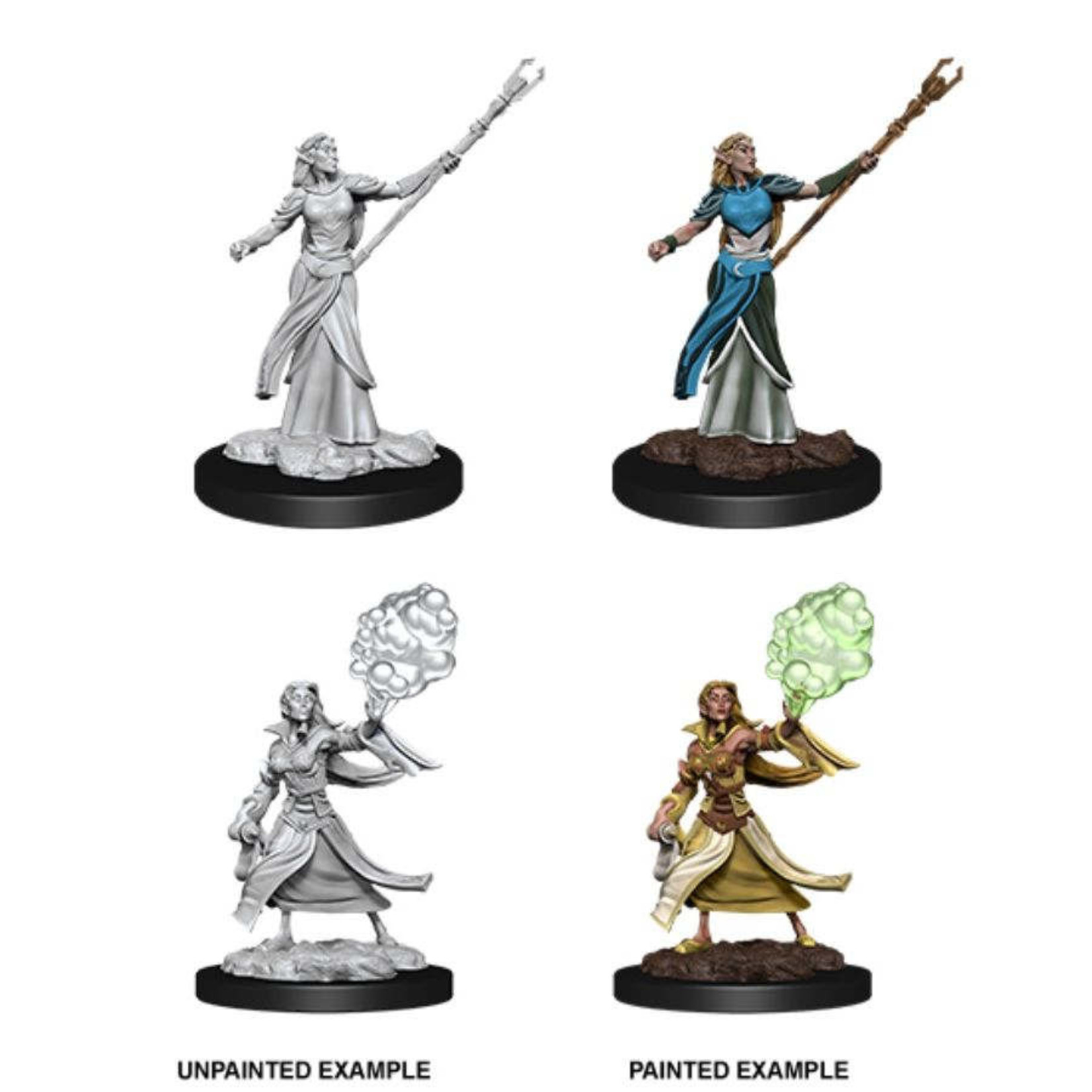 Wiz Kids Unpainted Miniatures: Elf Sorcerer Female - D&D - W12