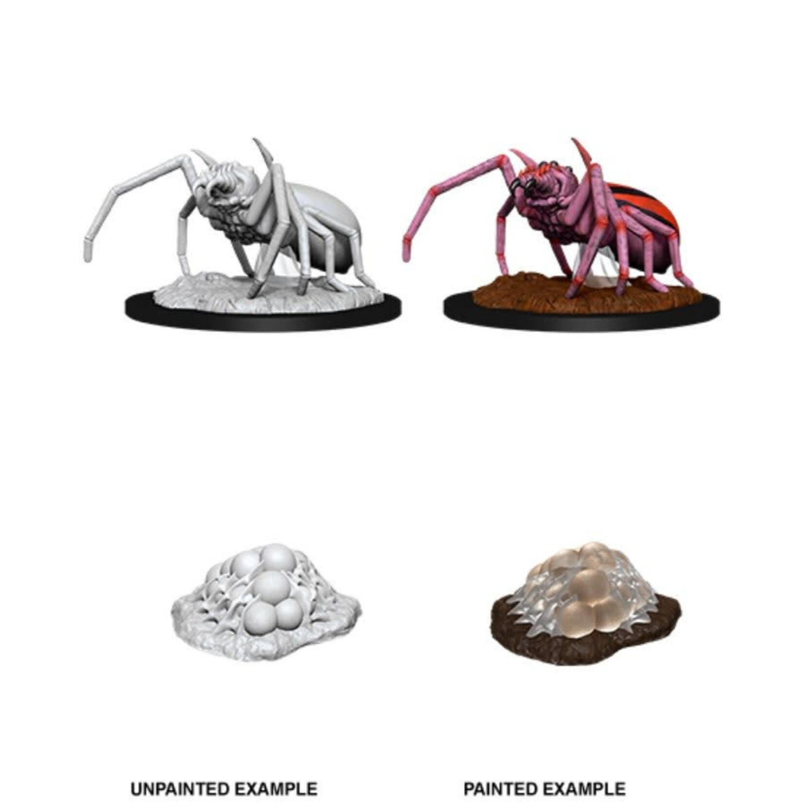 Wiz Kids Unpainted Miniatures: Giant Spider & Egg Clutch - D&D - W12