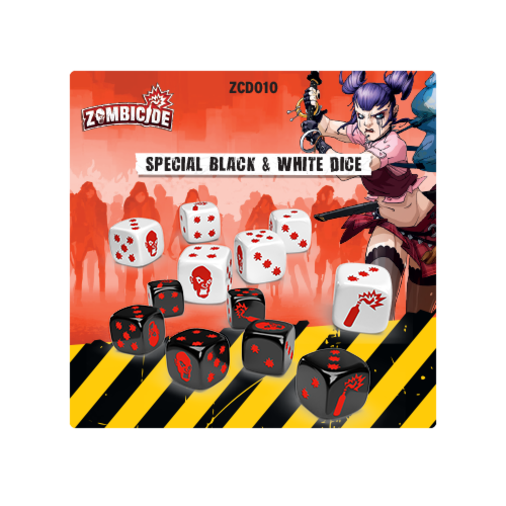 Cool Mini or Not Zombicide 2nd Edition - Black and White Dice