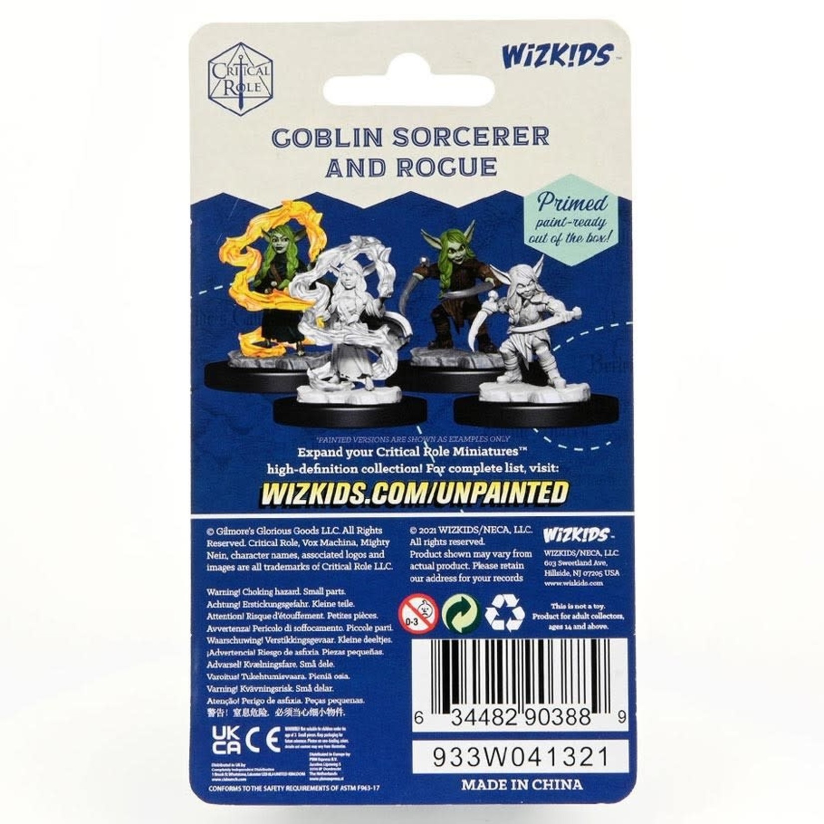 Wiz Kids Unpainted Miniatures: Goblin Sorcerer & Rogue - CR - W01