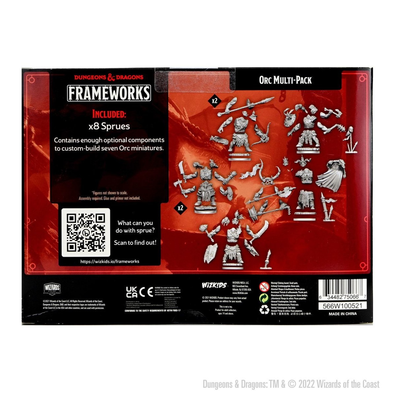 Wiz Kids Frameworks Unpainted Miniatures Kit: Orcs