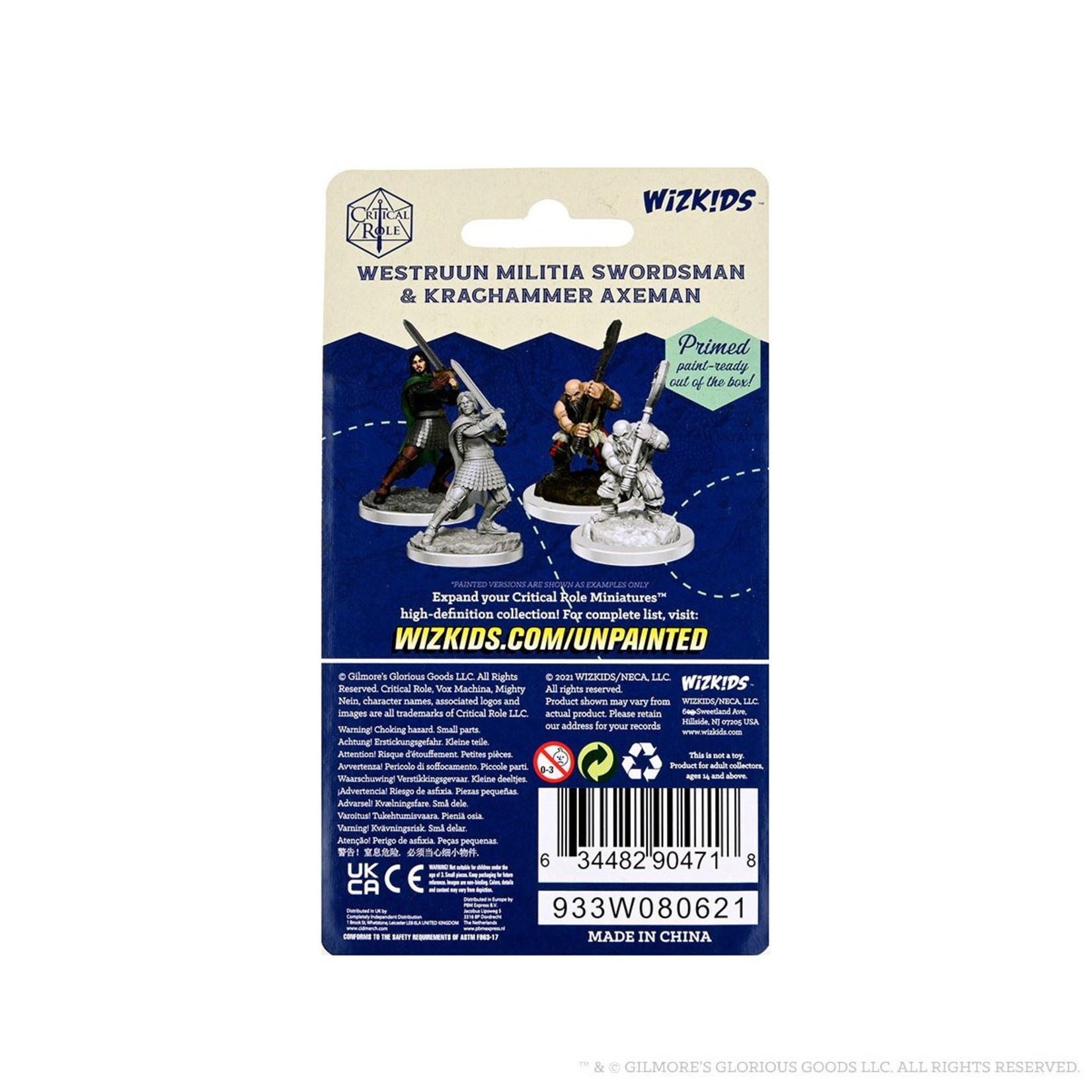 Wiz Kids Unpainted Miniatures: Westruun Militia Swordsman and Kraghammer Axeman - CR - W02