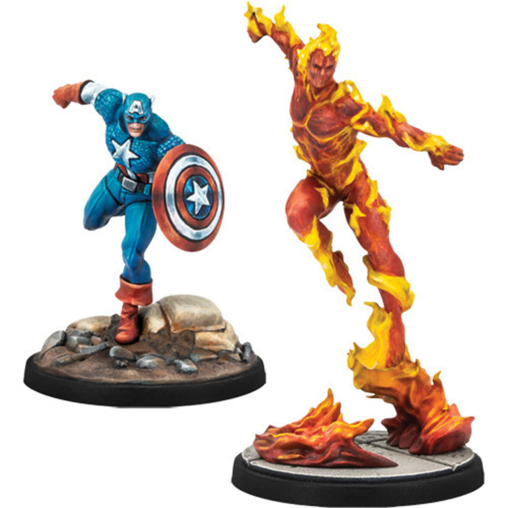 Atomic Mass Games Marvel: Crisis Protocol - Captain America & The Human Torch