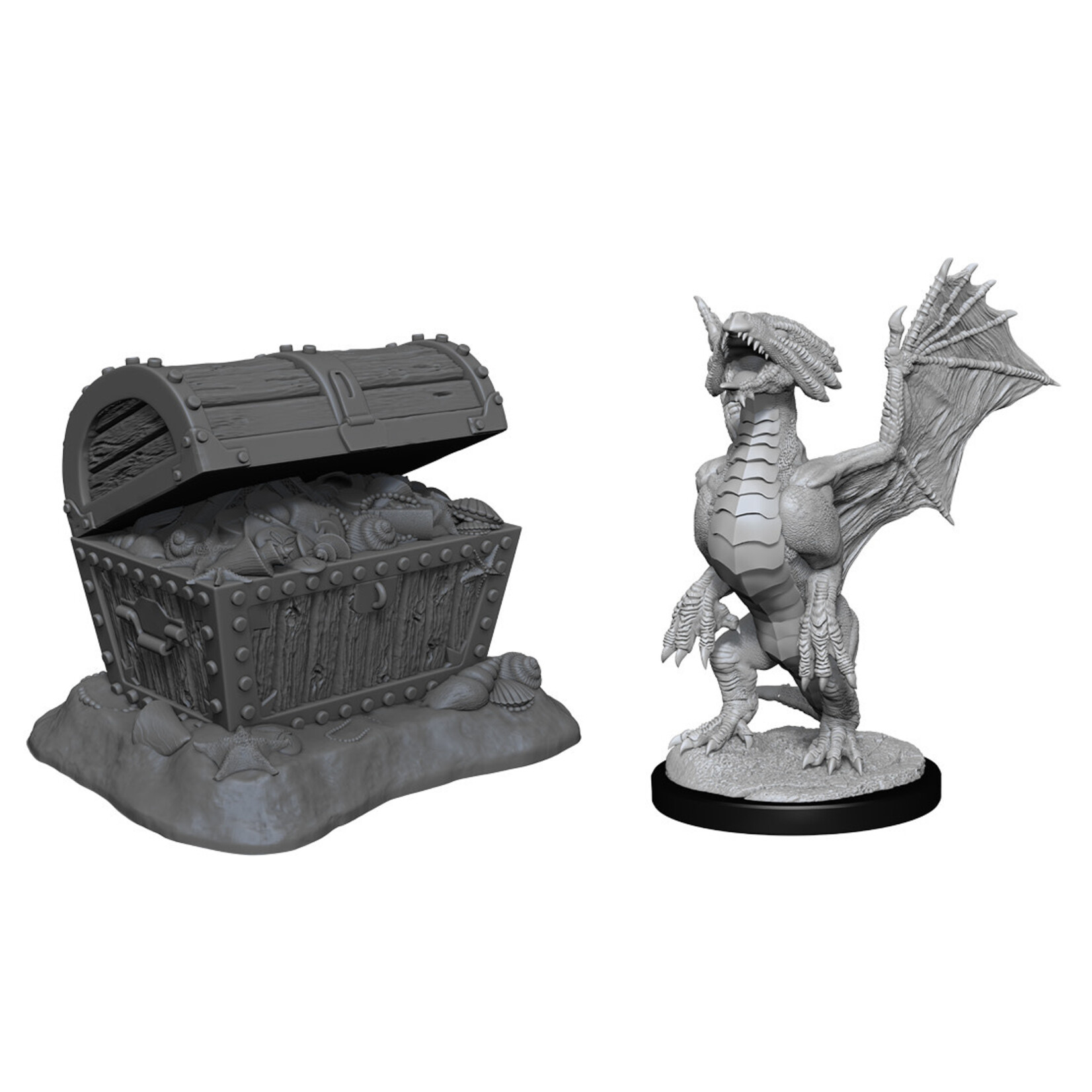Wiz Kids Unpainted Miniatures: Bronze Dragon Wyrmling - D&D - W13
