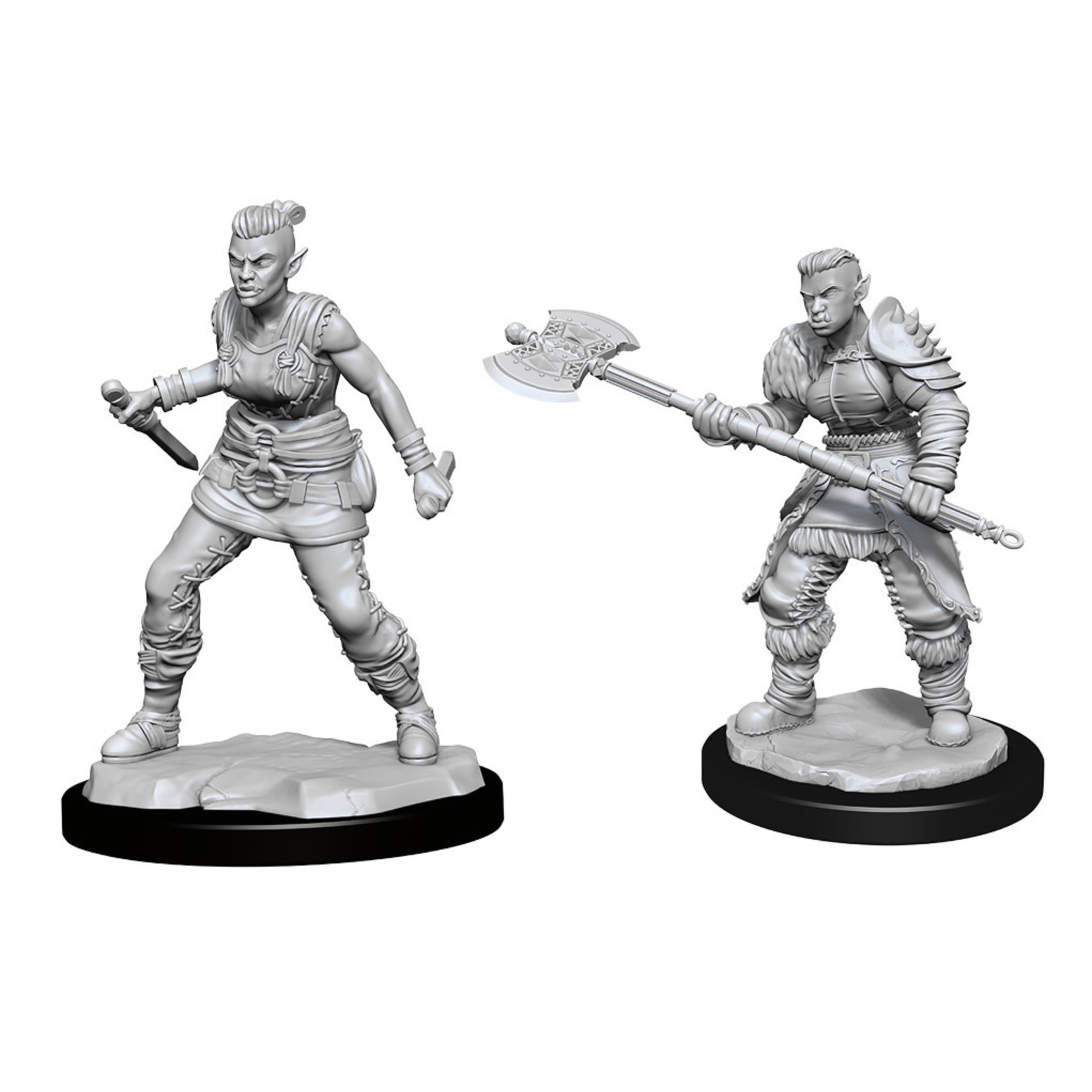 Wiz Kids Unpainted Miniatures: Orc Barbarian Female - D&D - W13