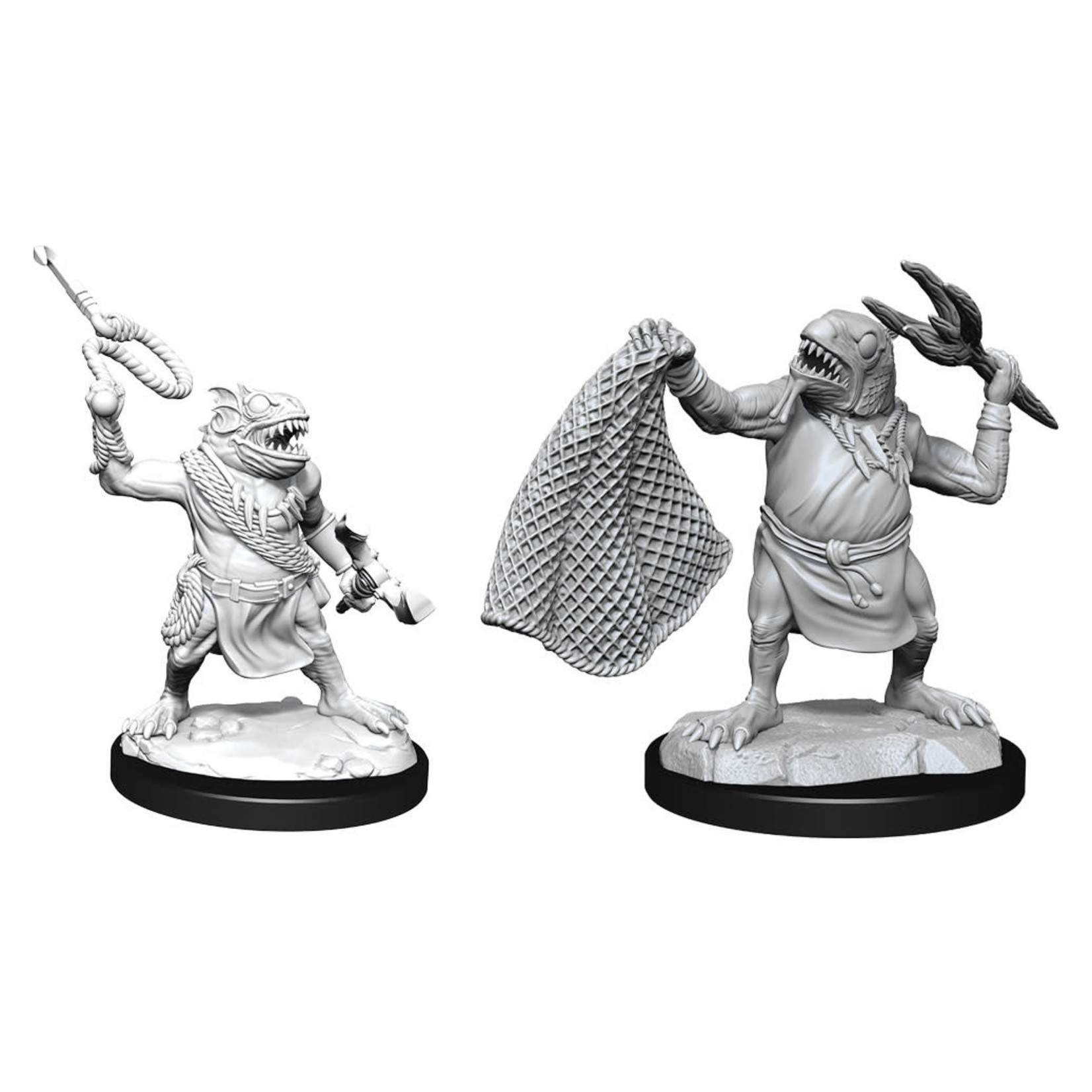 Wiz Kids Unpainted Miniatures: Kuo-Toa & Kuo-Toa Whip - D&D - W14