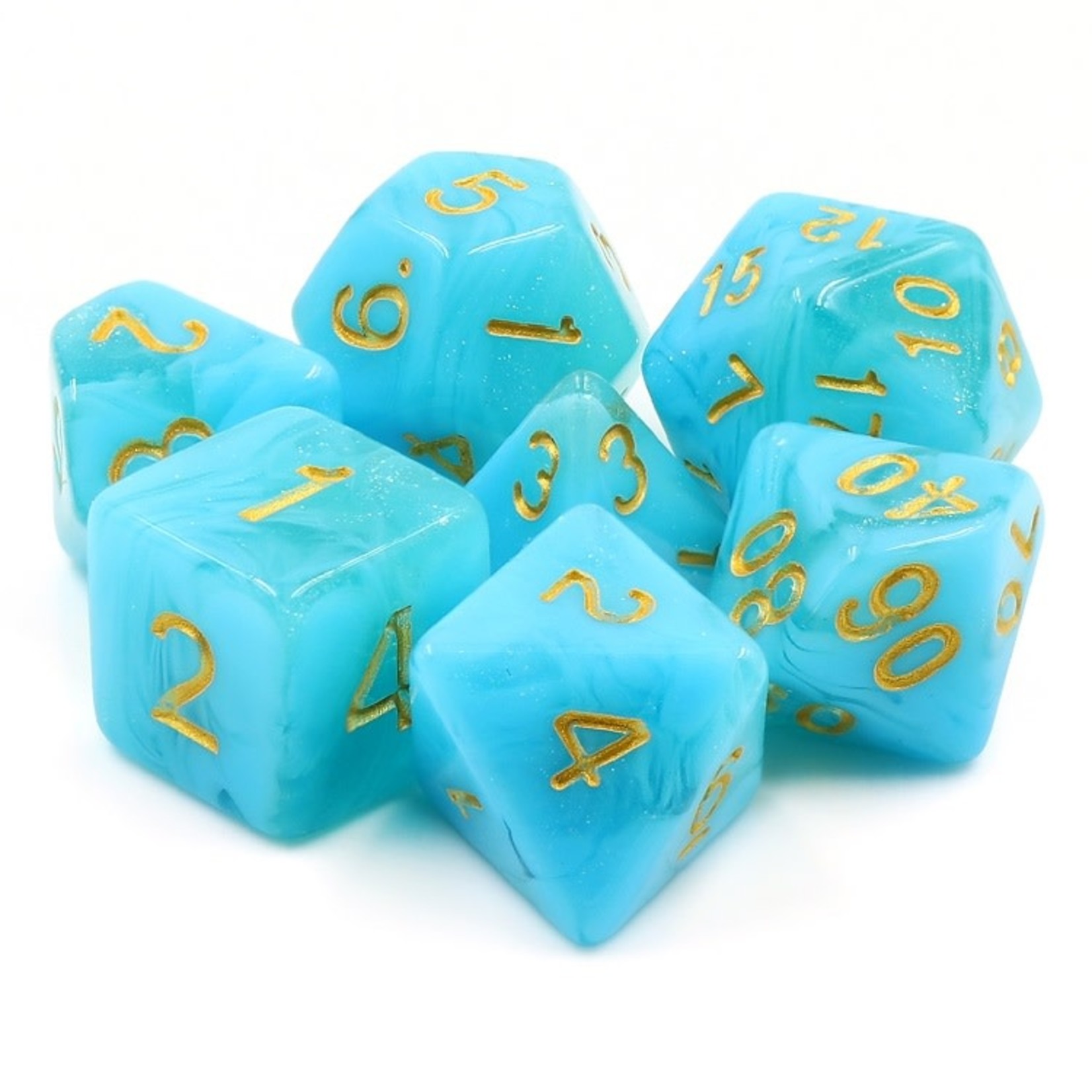 HD Dice 7 Set Polyhedral Dice - Atlantis