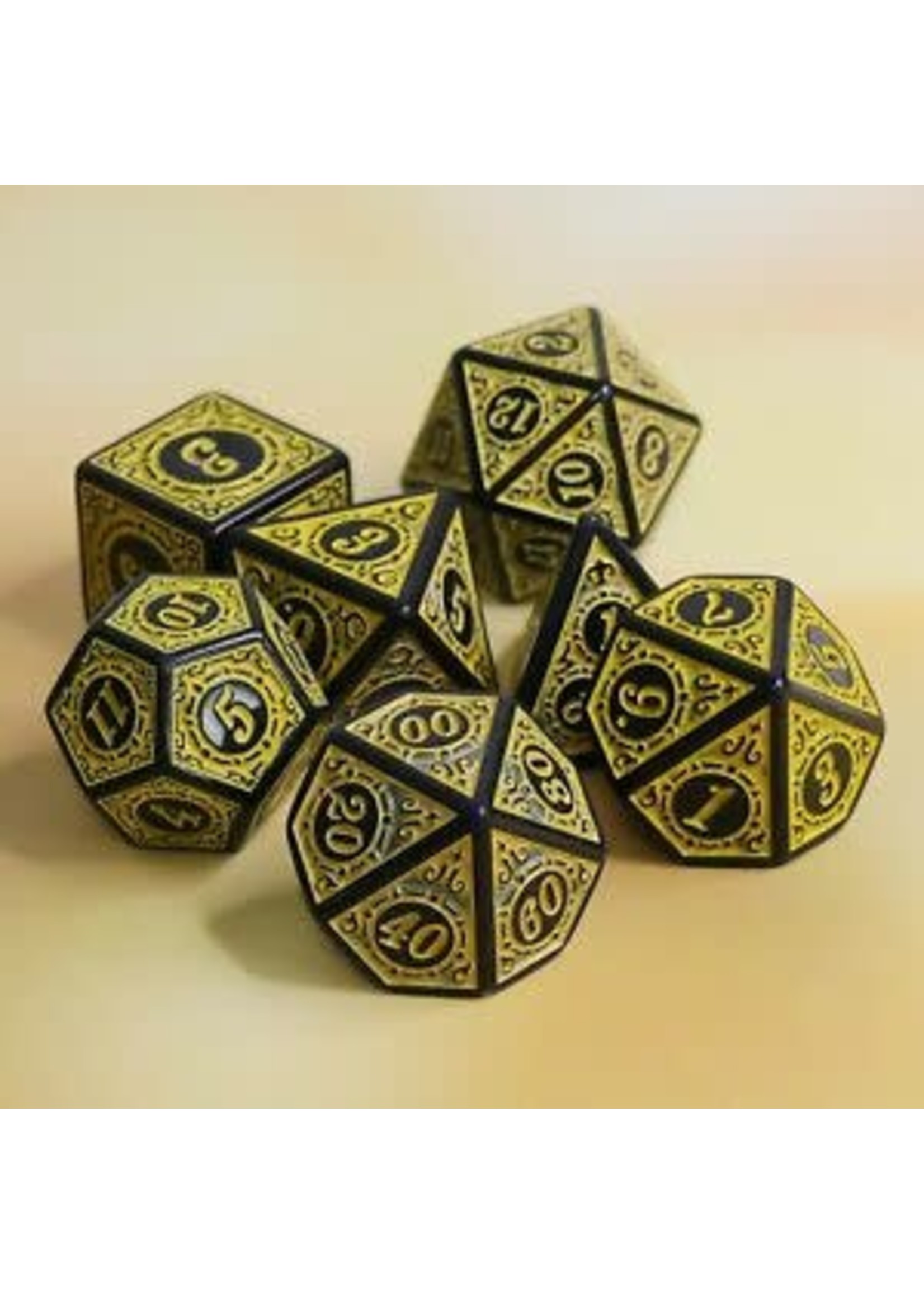 7 Set Polyhedral Dice - Magic Flame - Yellow
