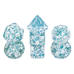 7 Set MINI Polyhedral Dice - Blue Glitter