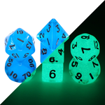 HD Dice 7 Set MINI Polyhedral Dice - Blue Glow in the Dark