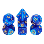 7 Set MINI Polyhedral Dice - Blue Pearl