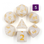 7 Set GIANT Polyhedral Dice - White Pearl