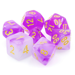 7 Set Polyhedral Dice - Purple Milky Dice
