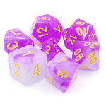 HD Dice 7 Set Polyhedral Dice - Purple Milky Dice