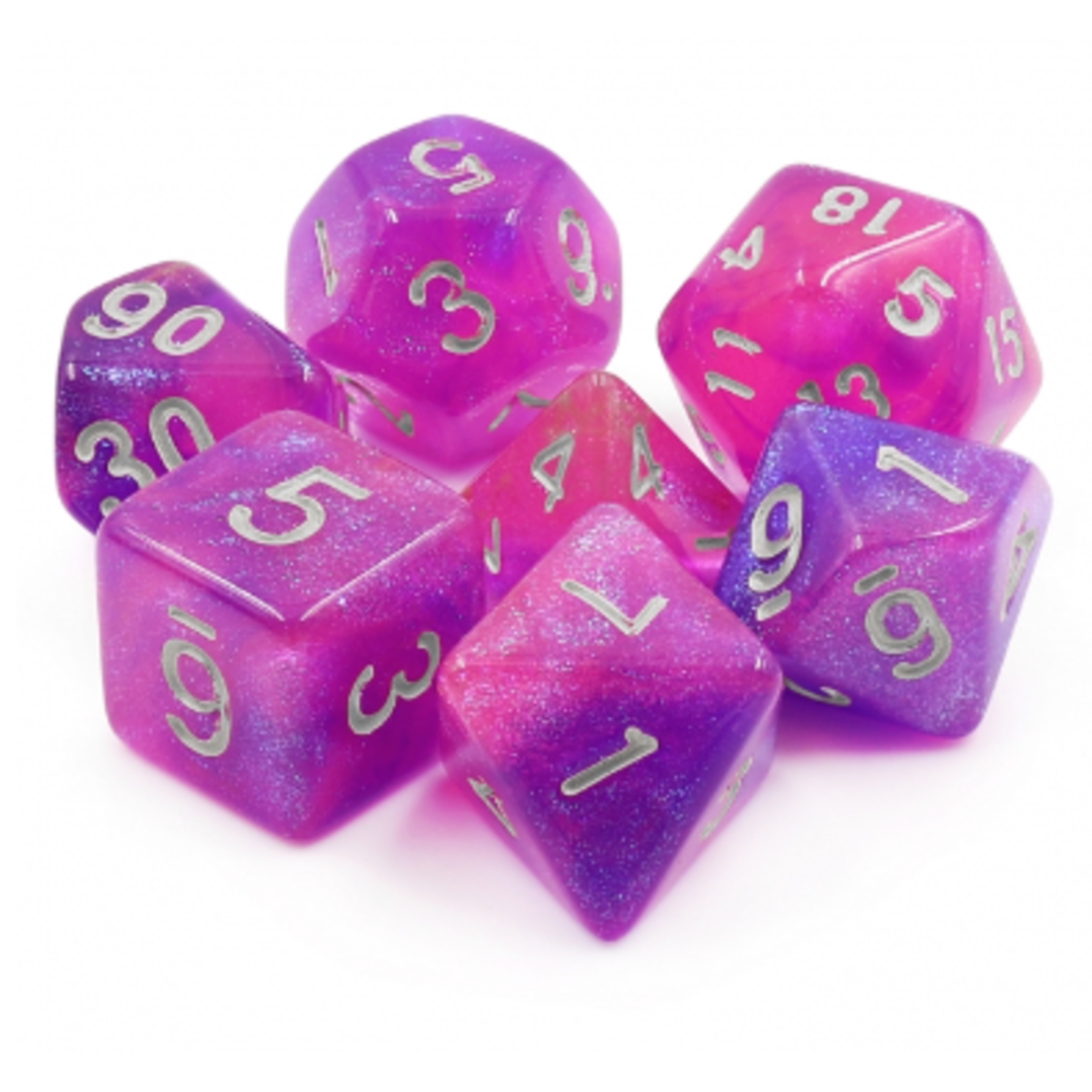 7 Set Polyhedral Dice - Royal Aurora