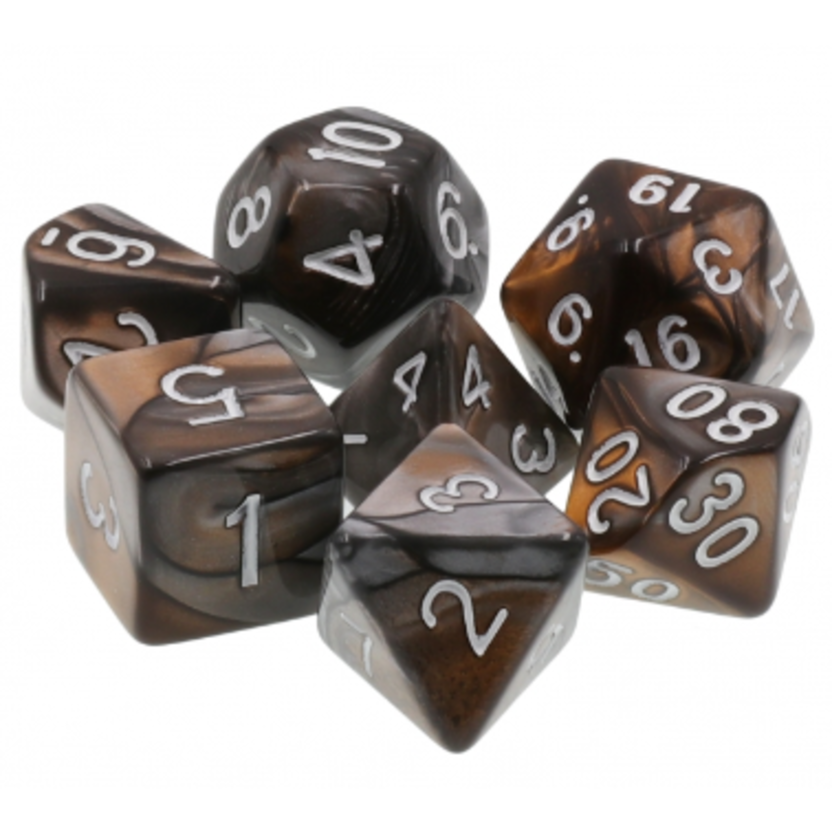 7 Set Polyhedral Dice - Gold/Silver Blend